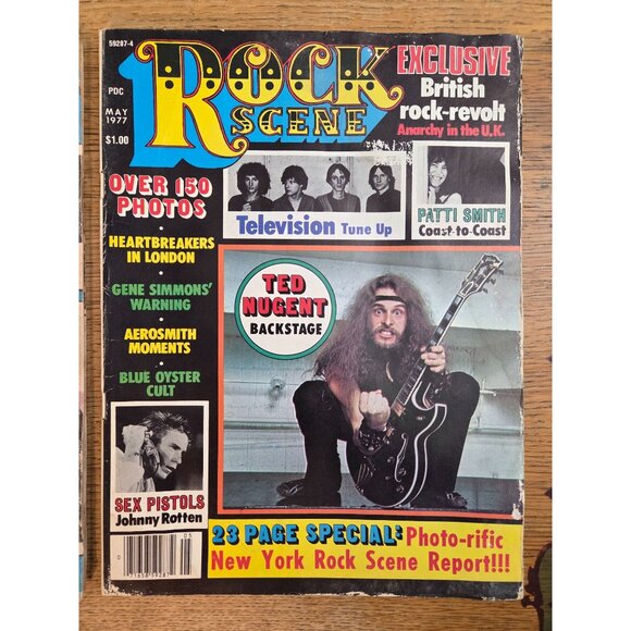 Vintage Rock Scene Magazines Featuring Ted Nugent & AeroSmith May 1977 - Picture 2 of 16